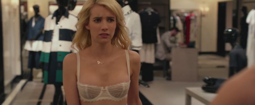 Emma Roberts without a bra