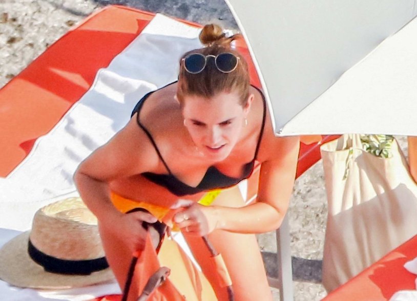 Emma Watson on the beach 2020