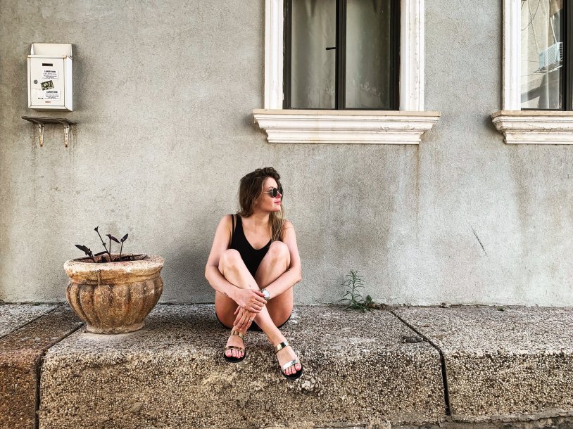 Charlotte de Witte in a swimsuit