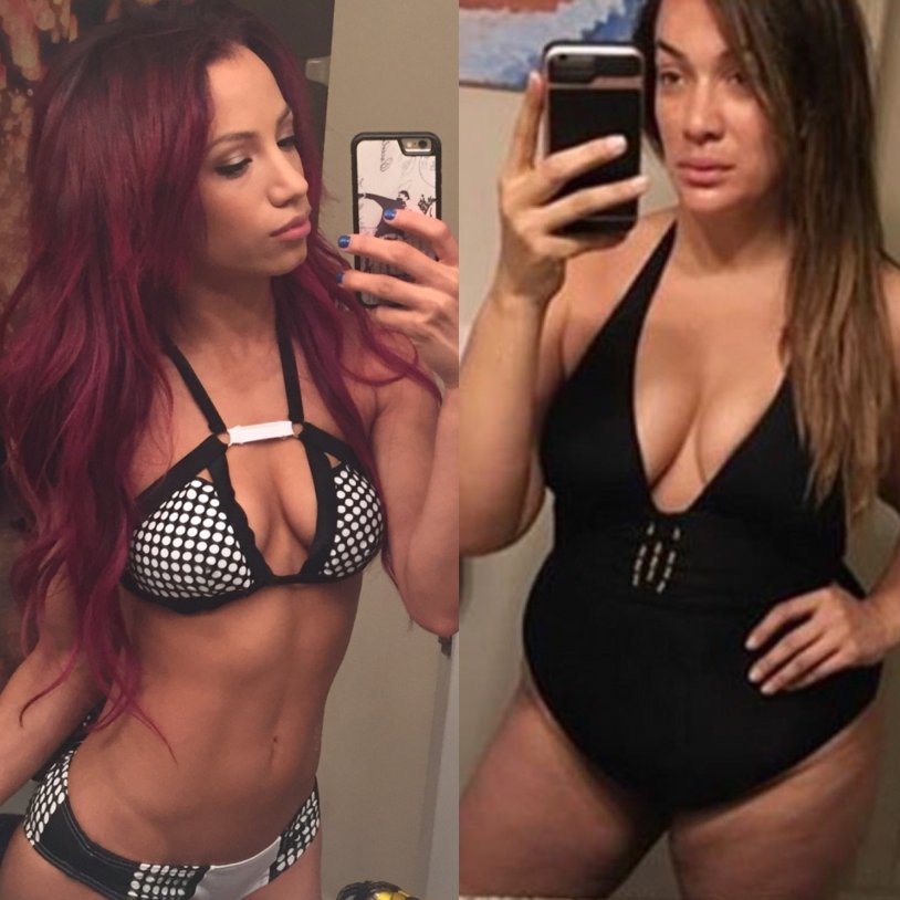 Girl before and after losing weight