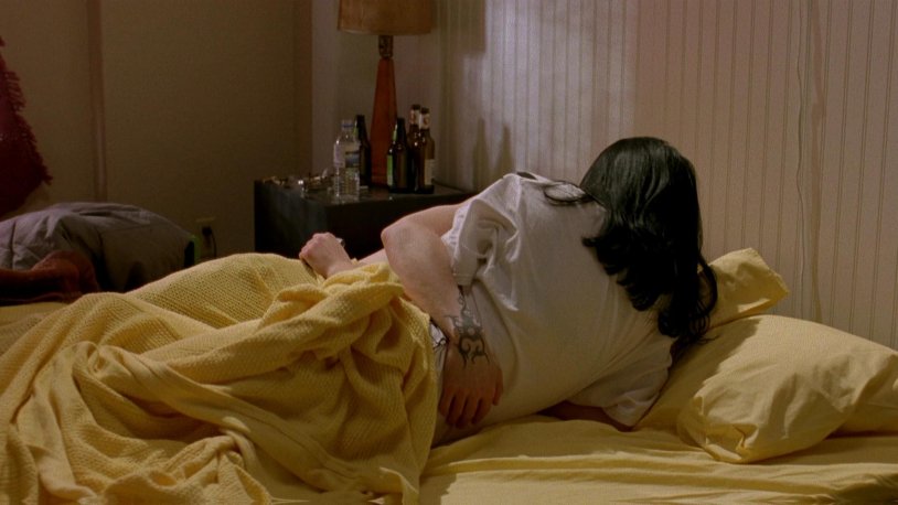 She fell asleep on her back on her back