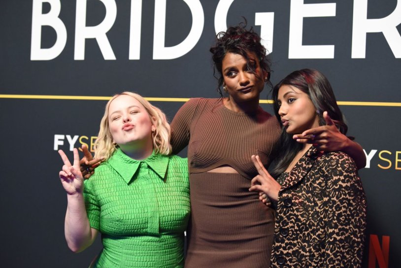 Simone Ashley and Jonathan Bailey