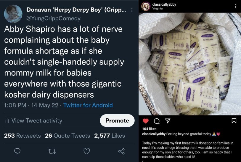 Abigail Shapiro Milk Donation