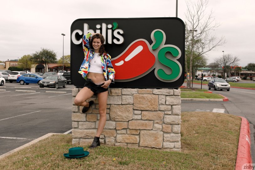 Naked blonde on the lake