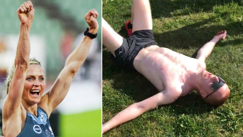 Vibeke Skofterud in a swimsuit