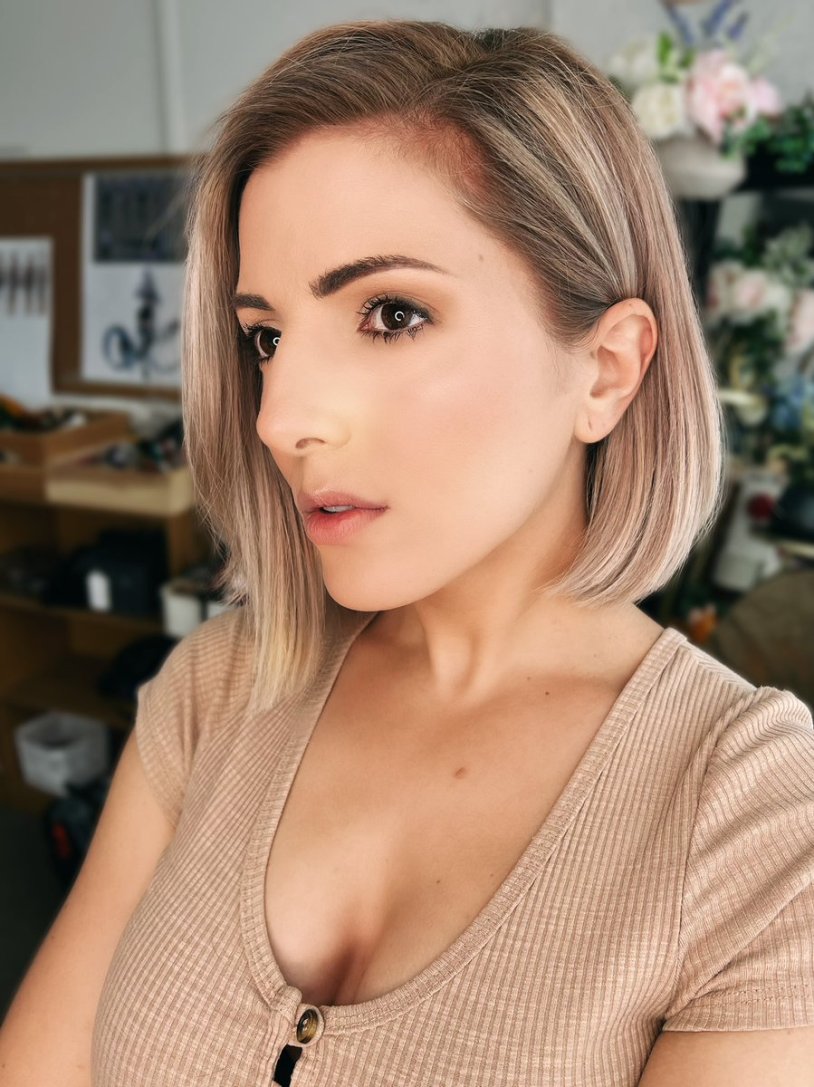 Girl cosplay in a tight jumpsuit