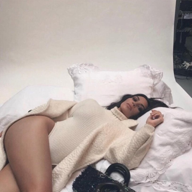 Kim Karddyashan on the bed