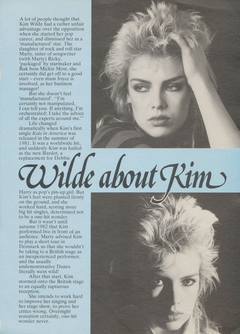 Kim Wilde in a swimsuit