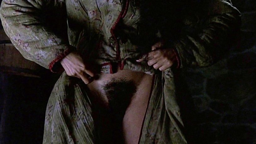 Naked Tandy Newton in the film Wild West World