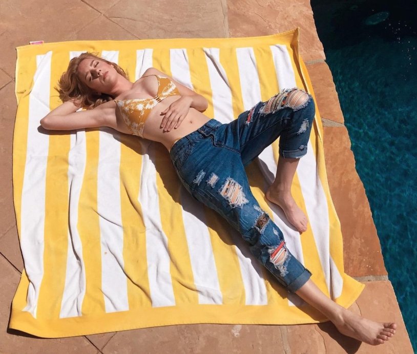 Courtney Miller in a swimsuit