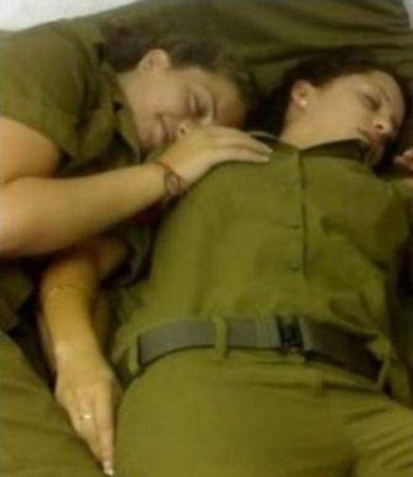 Girls in American uniform