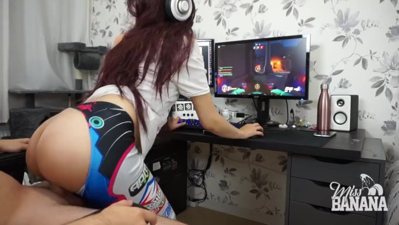 Girl in a rabbit suit in anal