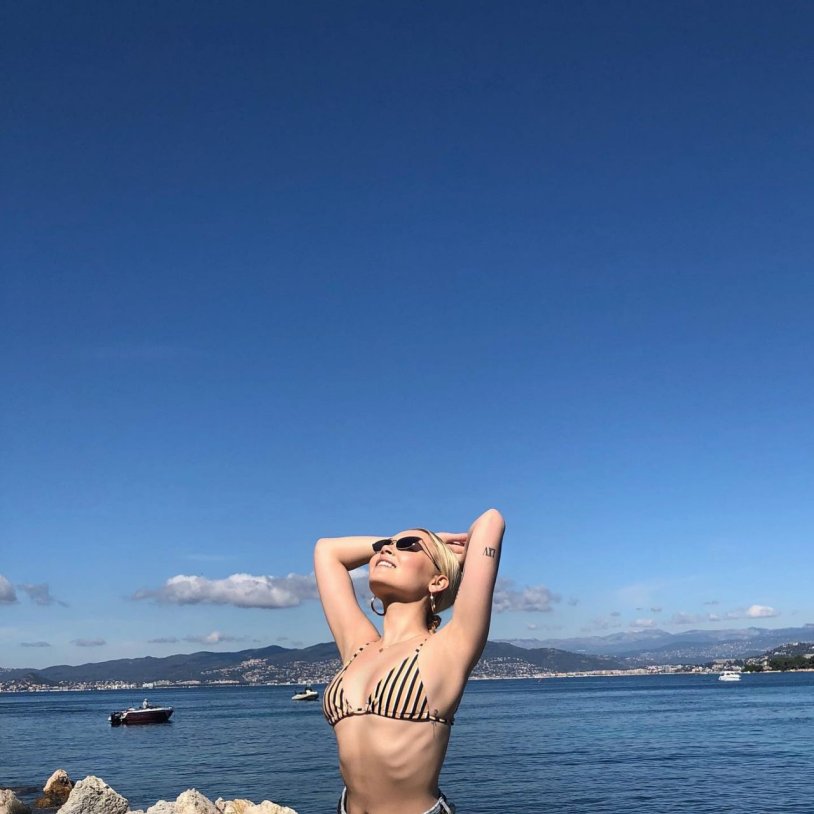 Kelly Berglund in a swimsuit