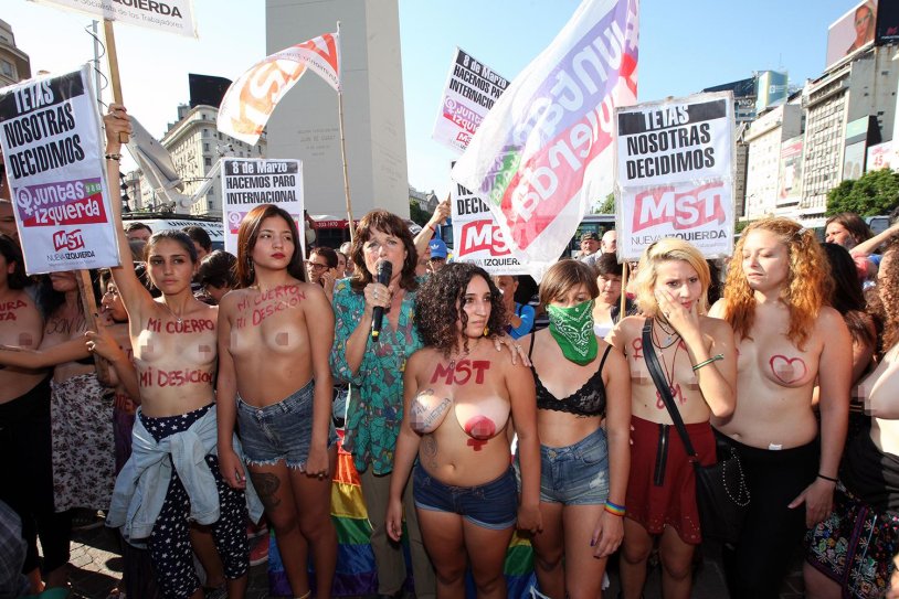 Girls divided at a rally