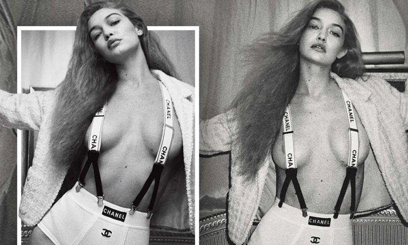 Gigi Hadid naked breasts