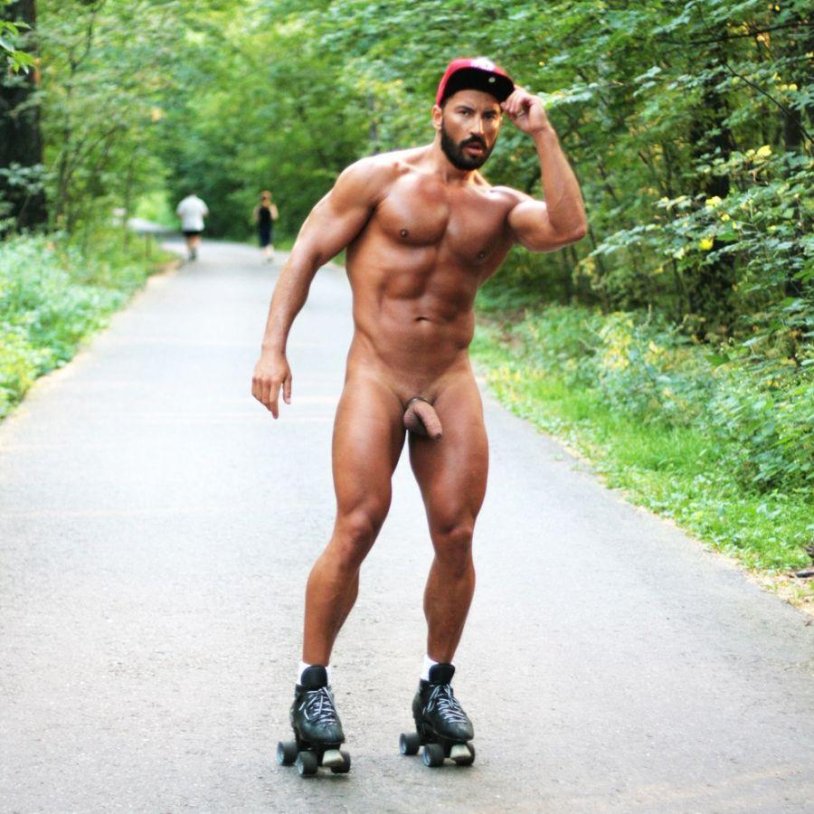 Sports men without panties