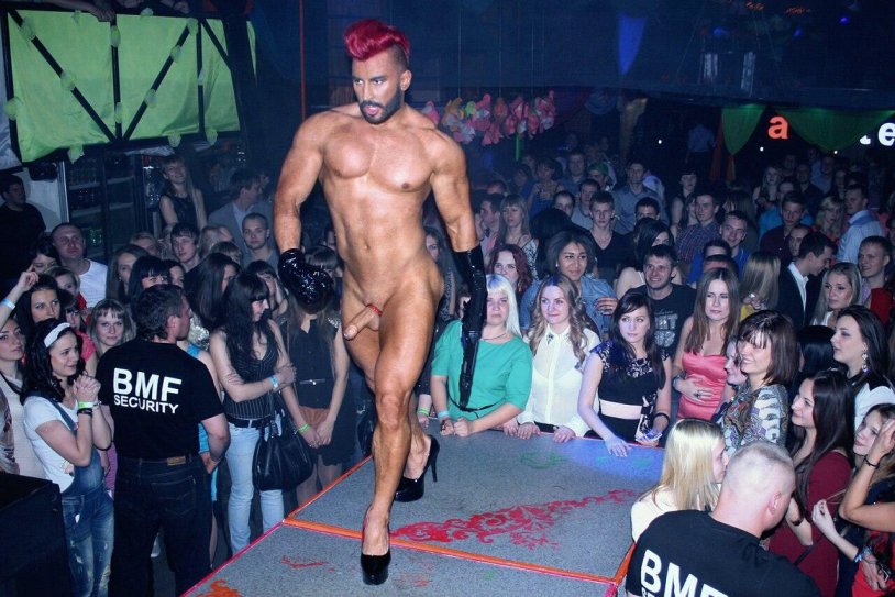 Male striptease for women