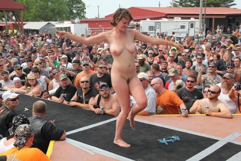 Naked women at the festival