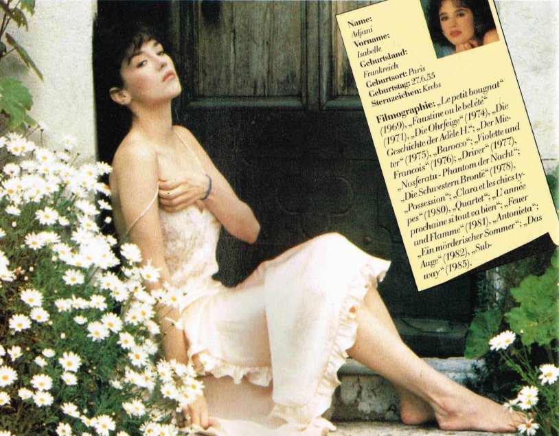 Isabelle Adjani in his youth naked