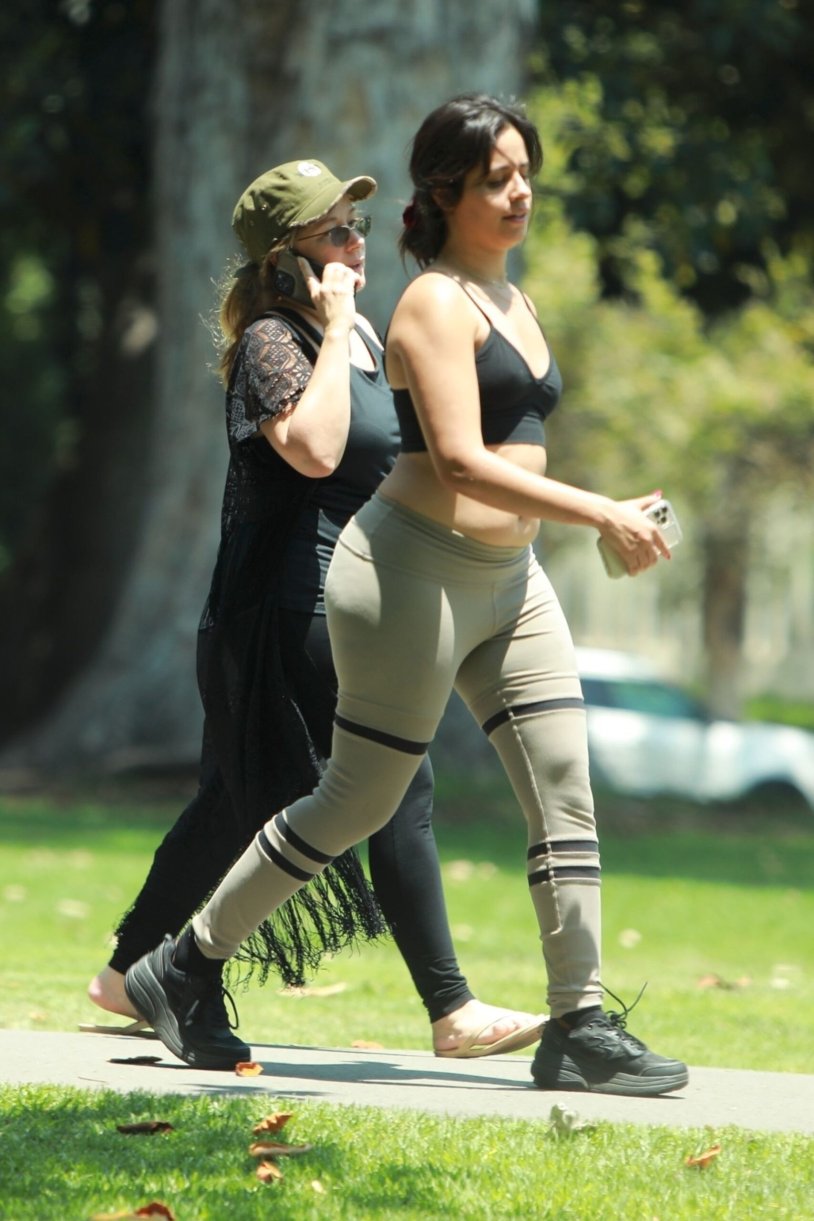 Camilla cable in a swimsuit