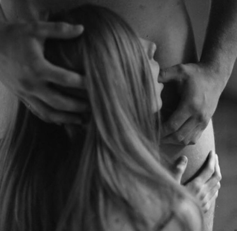 Blonde in bed with a man