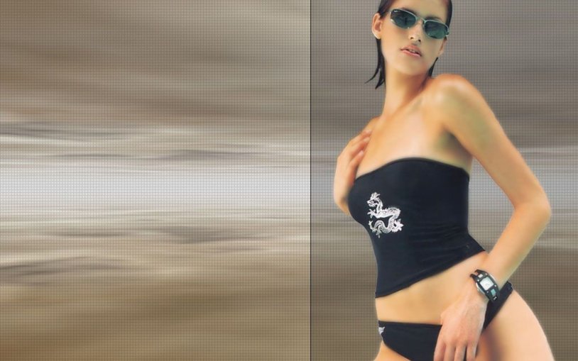 Richard Branson with a girl