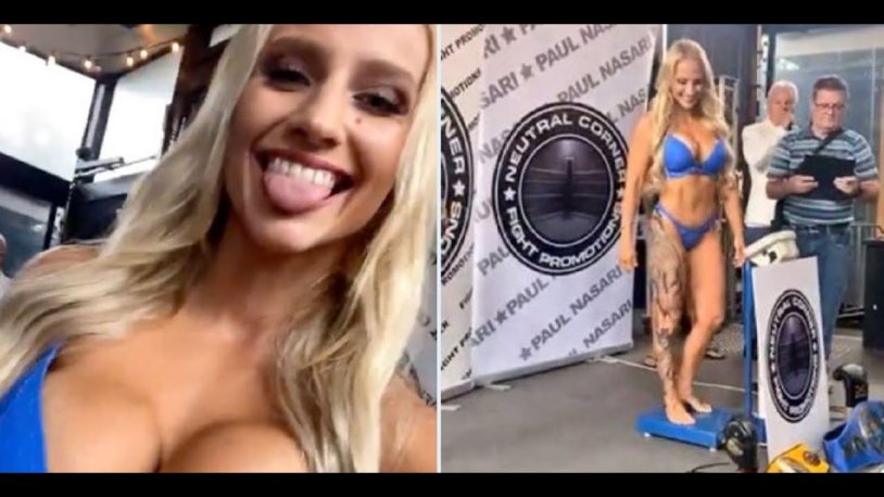 Ava Adams in red robe