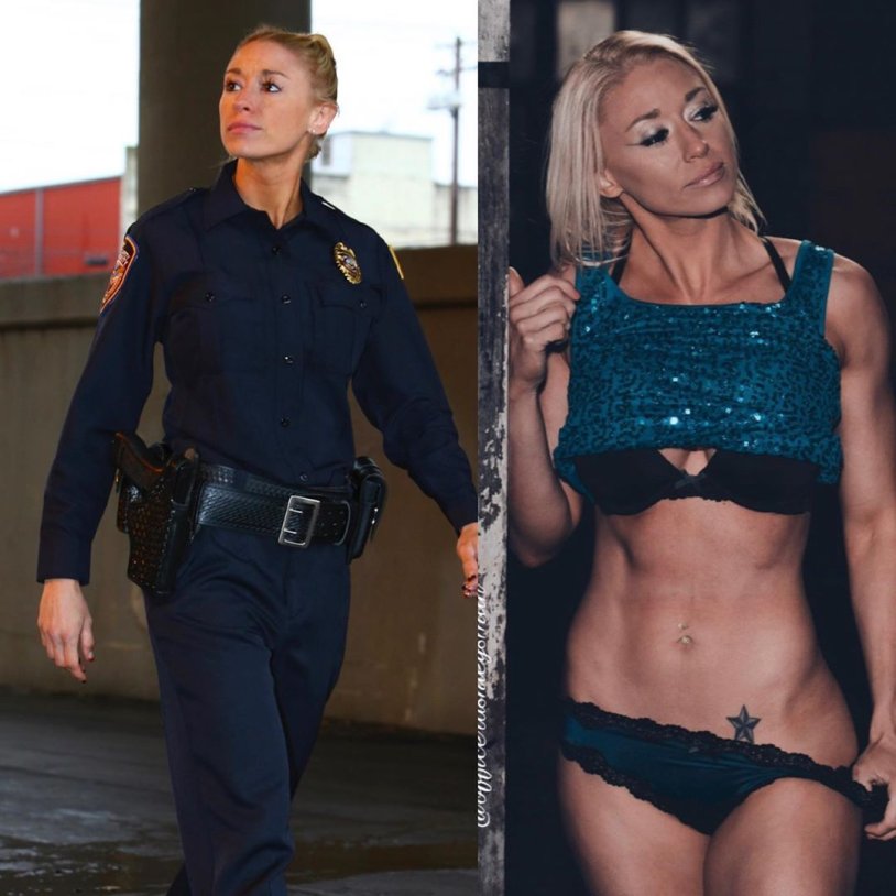 Beautiful girl policeman