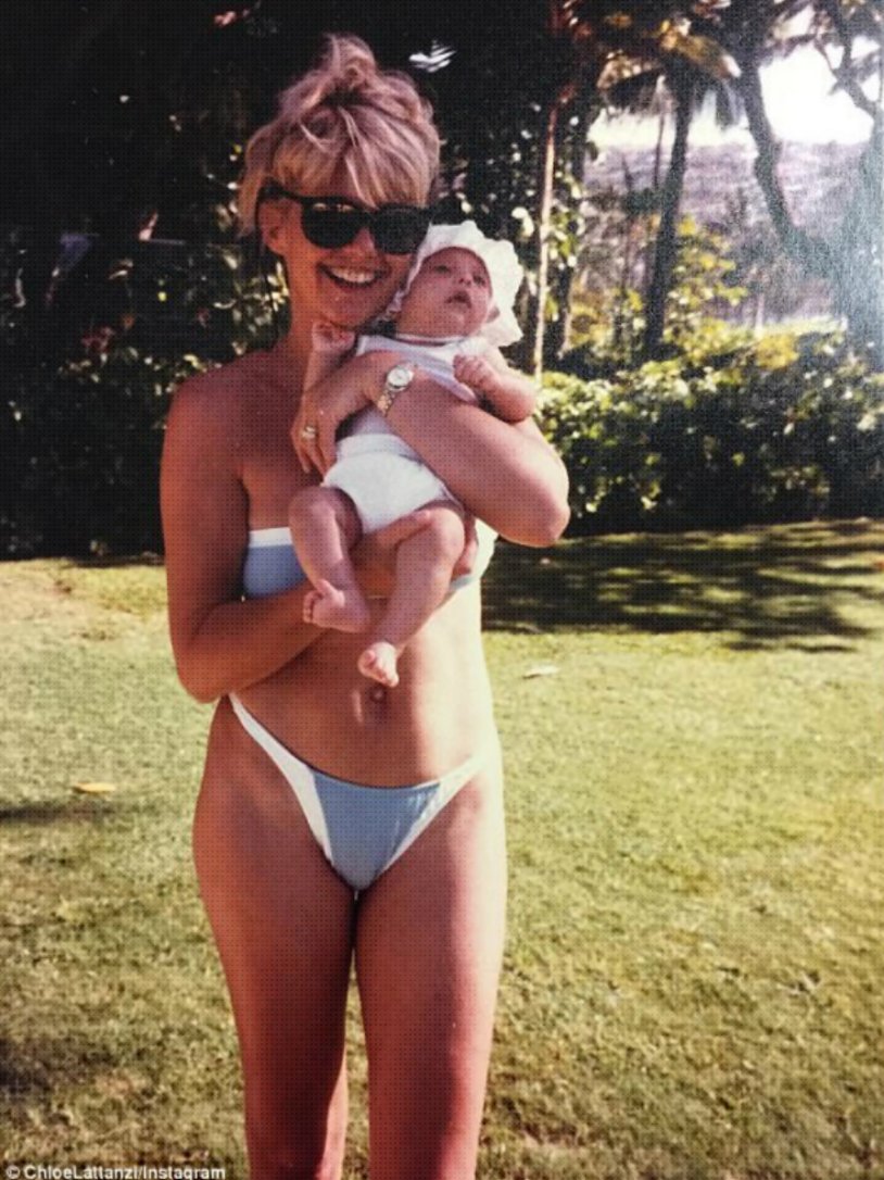 Olivia Newton-John in a swimsuit