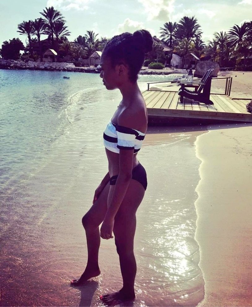 Sky Jackson in a swimsuit