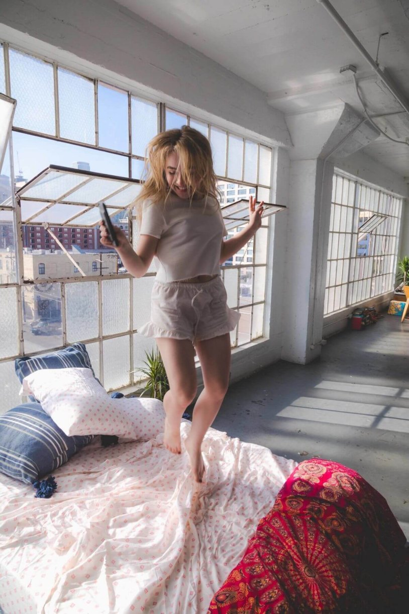 Sabrina Carpenter in a swimsuit