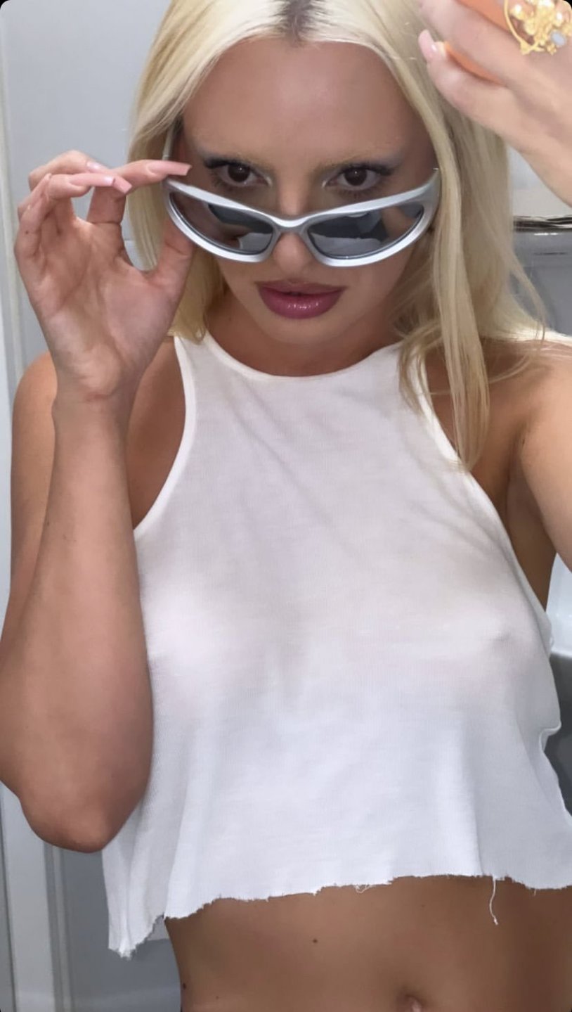 Alexandra Stan in a swimsuit