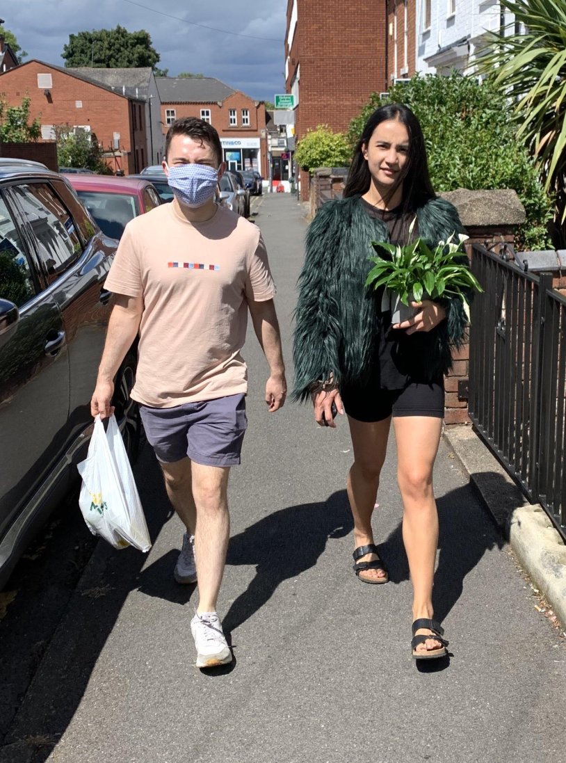 Lia Michelle with her husband