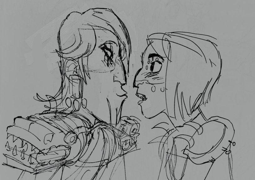 Maya and Atra's shoulder