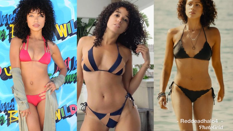 Alisha Waineite in a swimsuit