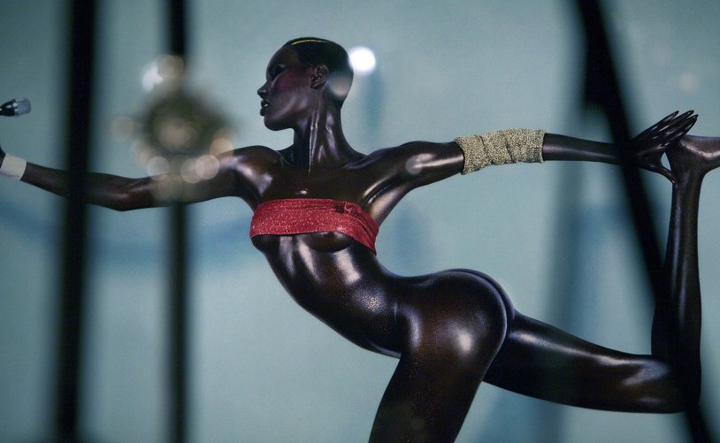 Grace Jones and Dolf Londgren in his youth