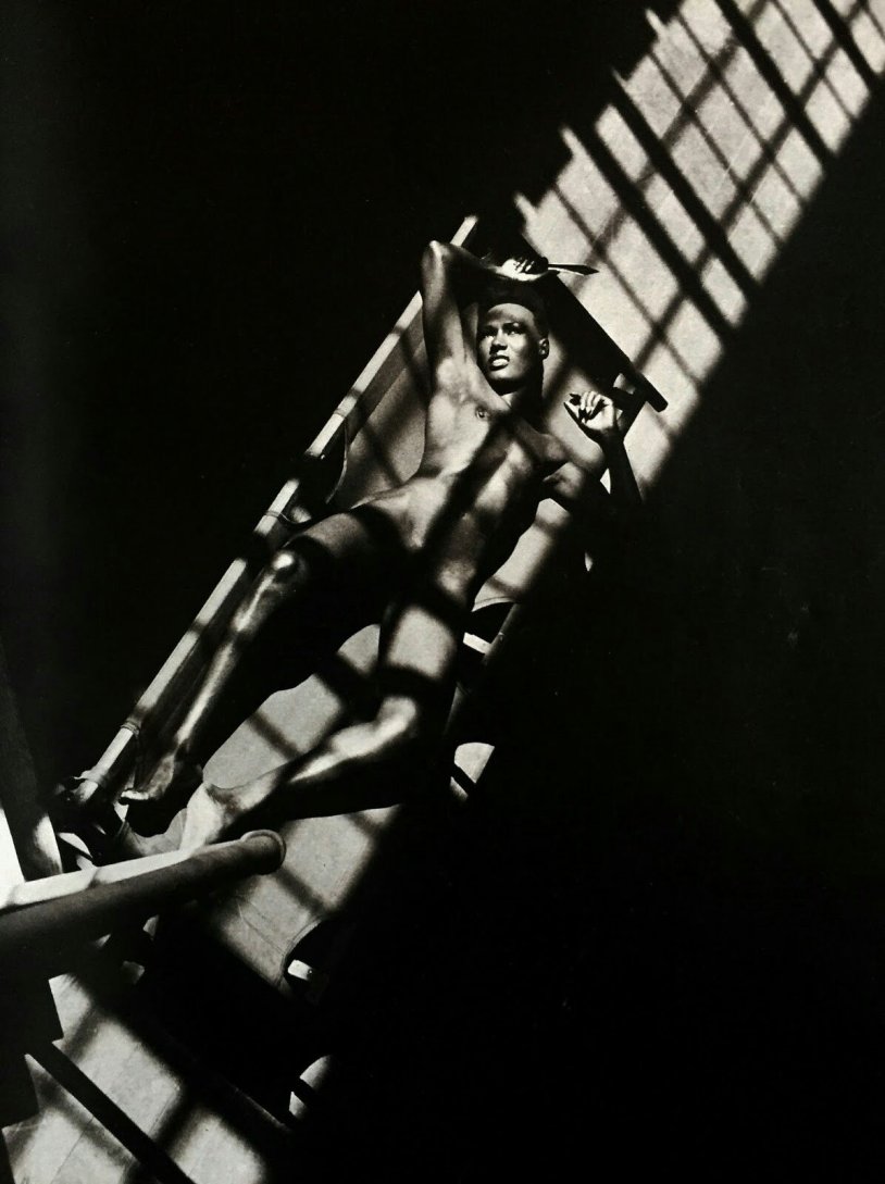 Grace Jones and Dolf Londgren