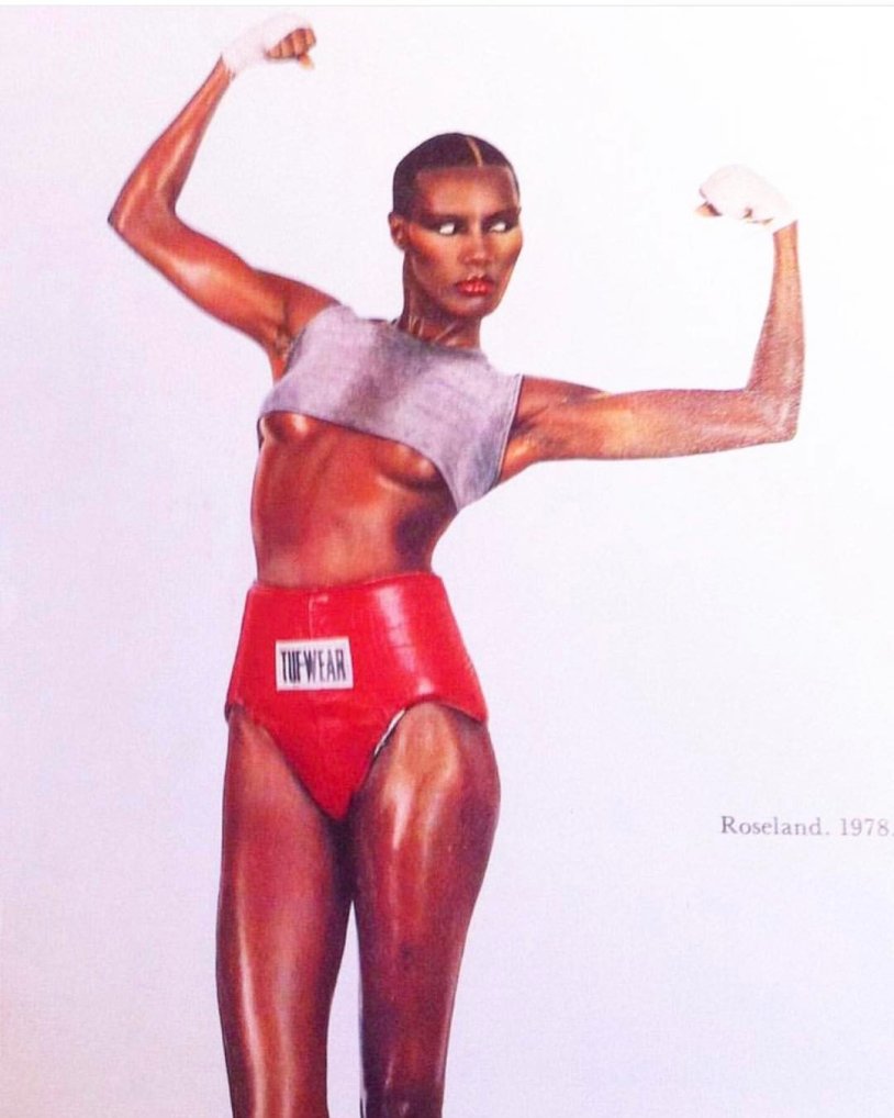 Grace Jones and Dolf Londgren