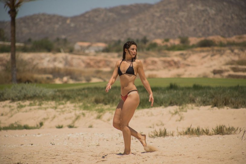 Daniel Campbell on the beach