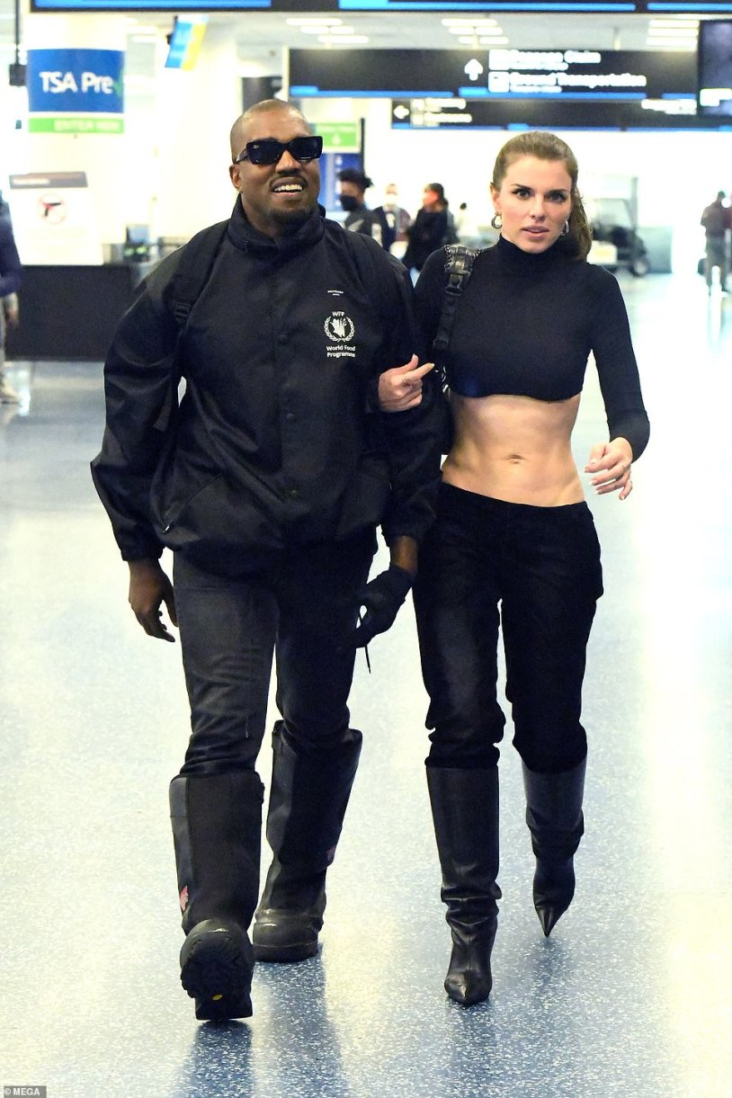 Kanye West and Julia Fox