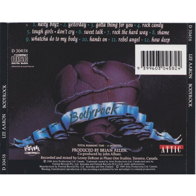 LEE AARON BODYROCK 1989