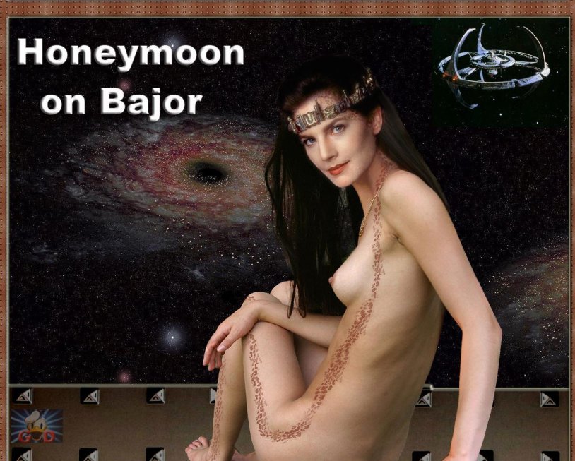 Terry Farrell in a swimsuit