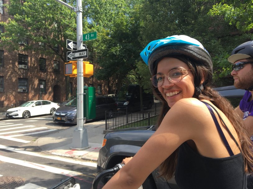 Alexandra Okasio Cortes in a swimsuit