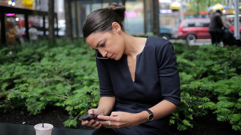 Alexandria Okasio-Cortes caricature