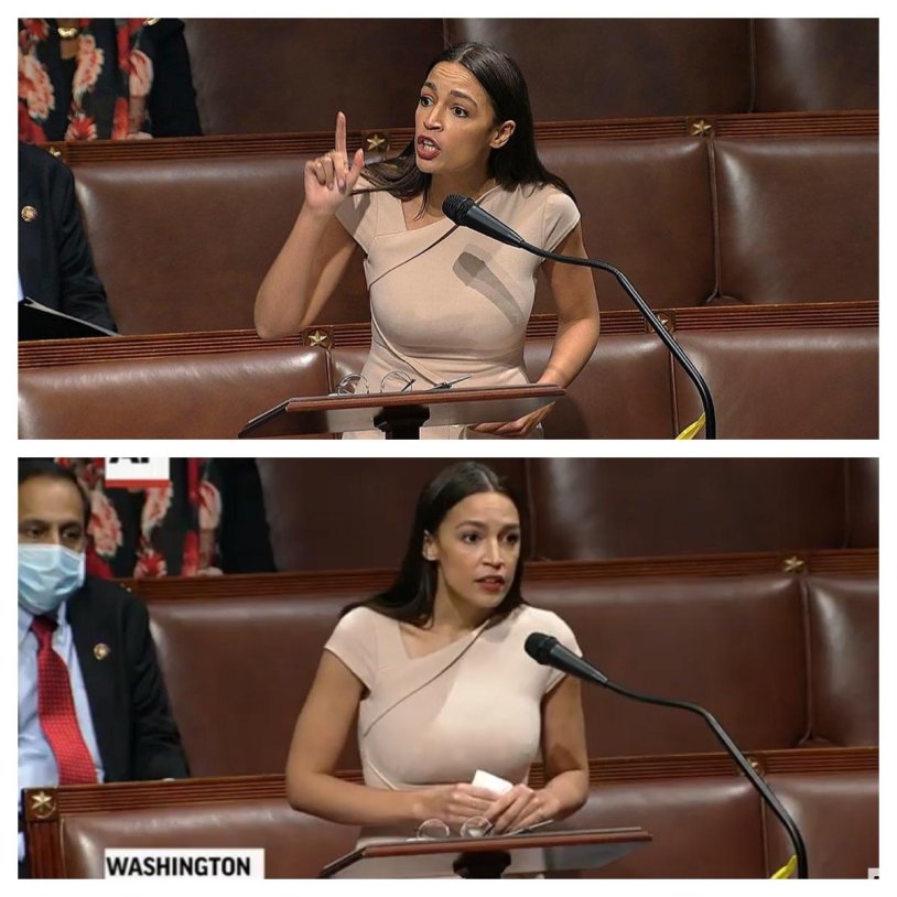 Alexandria Okasio-Cortes in a swimsuit