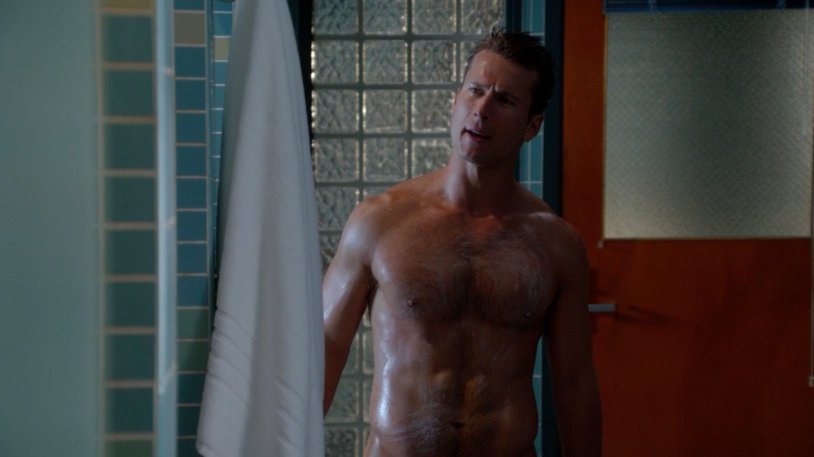 John Stamos Nude on Scream Queens with Costar Glen Powell