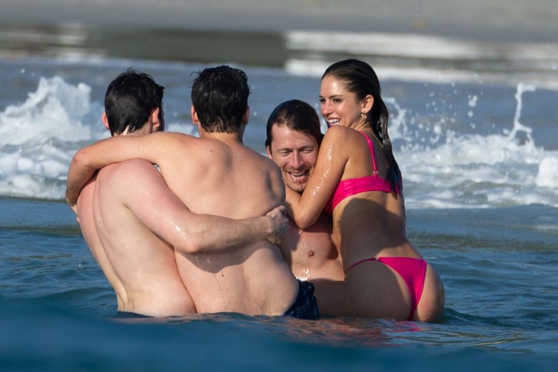 Glen Powell and Gigi Paris