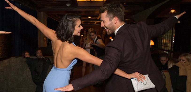 Glen Powell and Nina Dobrev