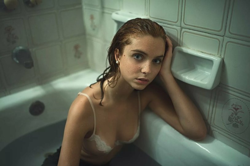 Young girls in the bathroom