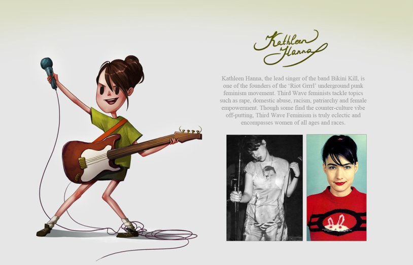 Kathleen Hannah, vocalist of the Bikini Kill group